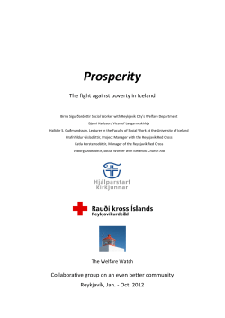Prosperity - The fight against poverty in Iceland