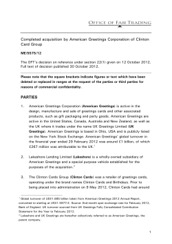 Full text of the decision regarding the completed acquisition by