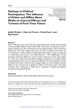 Pathway to Political Participation: The Influence of