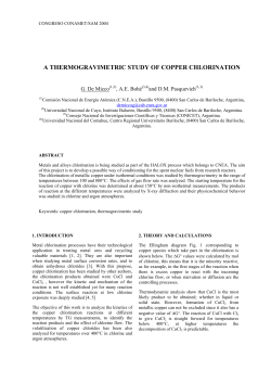 a thermogravimetric study of copper chlorination