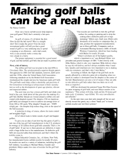 Making golf balls can be a real blast