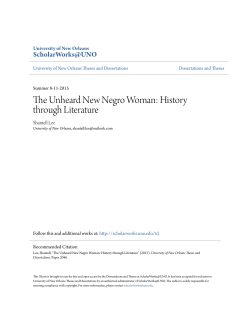 The Unheard New Negro Woman: History