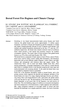 Boreal Forest Fire Regimes and Climate Change