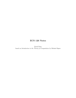 ECS 120 Notes - UC Davis Canvas