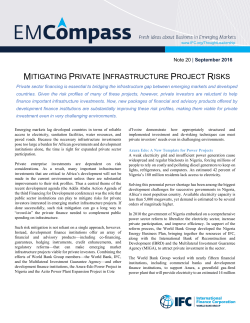 mitigating private infrastructure project risks