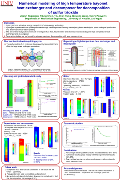 Numerical modeling of high temperature bayonet heat exchanger
