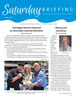 Menus and memories Outrigger Resorts featured