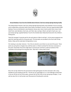 Annual Fish Releases from the Chehalis Basin Fisheries Task Force