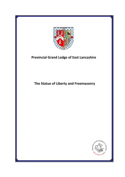Provincial Grand Lodge of East Lancashire The Statue of Liberty