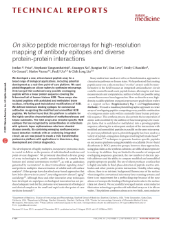 On silico peptide microarrays for high