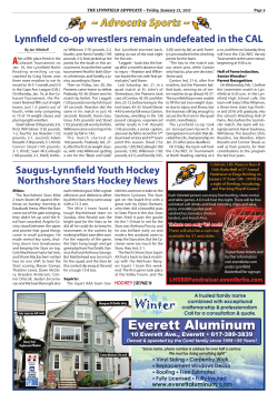 Advocate Sports ~ Lynnfield co-op wrestlers