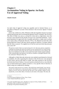 Acclamation Voting in Sparta: An Early Use of Approval