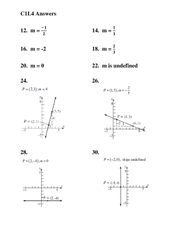 C1L4 Answers 12. m = 14. m = 16. m