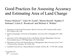 Good Practices for Assessing Accuracy and Estimating Area of Land
