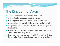 The Kingdom of Axum