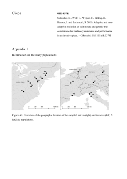 Appendix 1 - Oikos Journal