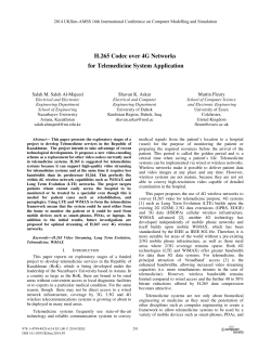 H.265 Codec over 4G Networks for Telemedicine System