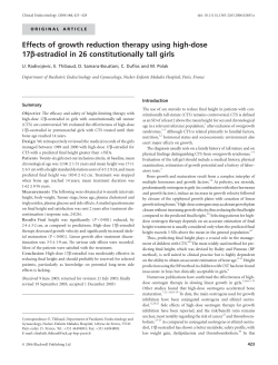 Effects of growth reduction therapy using high-dose