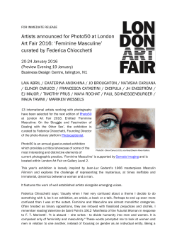 Artists announced for Photo50 at London Art Fair 2016: `Feminine