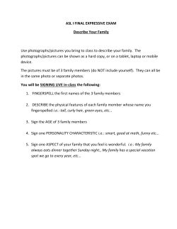 EXPRESS FINAL EXAM LIVE Describe a Family