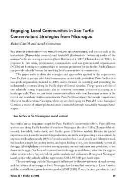 Engaging Local Communities in Sea Turtle Conservation: Strategies