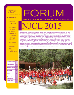 2 3-6 7-9 10- 11 12- 13 Salvete Omnes! This summer, the