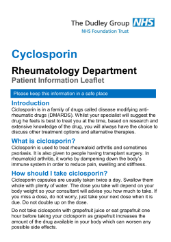 Cyclosporin V3 - The Dudley Group NHS Foundation Trust