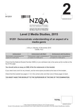 Level 2 Media Studies (91251) 2015