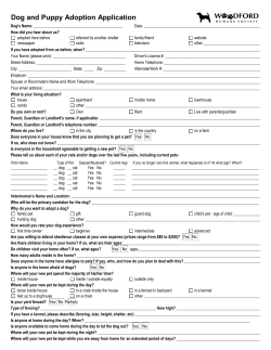 Dog and Puppy Adoption Application