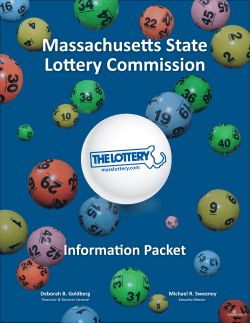 MSLC Info Pack 0416 - Massachusetts State Lottery