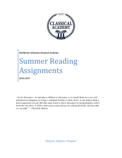 Summer Reading Assignments