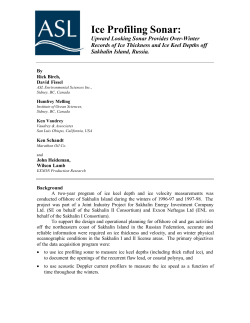 Upward Looking Sonar Provides Over