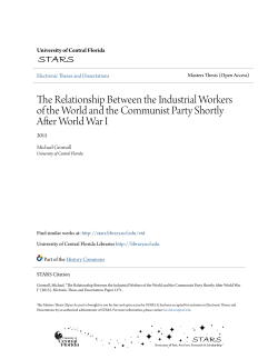 The Relationship Between the Industrial Workers of the
