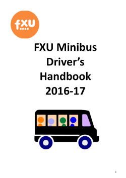 FXU Minibus Driver`s Handbook 2016-17