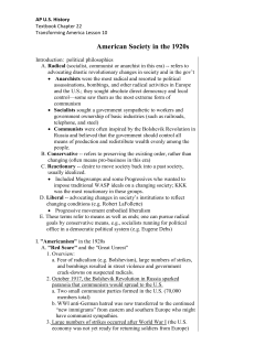American Society in the 1920s