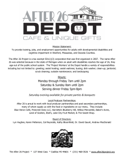 Hours: Monday through Friday 7am until 2pm