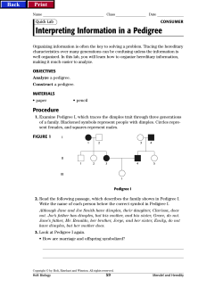 Pedigree Worksheet