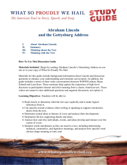 Abraham Lincoln`s Gettysburg Address