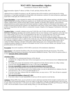 Intermediate Algebra