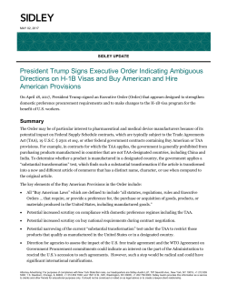 President Trump Signs Executive Order Indicating Ambiguous