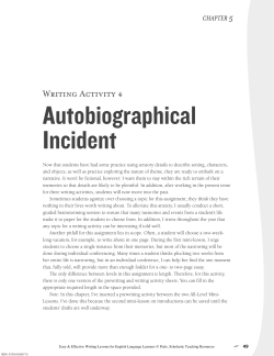 AutoOiographical Incident