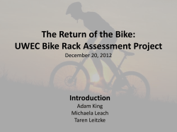 The Return of the Bike: UWEC Bike Rack Assessment Project