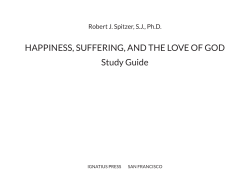 HAPPINESS, SUFFERING, AND THE LOVE OF GOD Study Guide