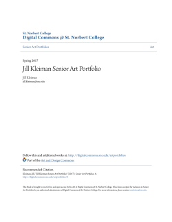 Jill Kleiman Senior Art Portfolio - Digital Commons @ St. Norbert