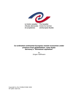 Co-ordinated continental European market economies under