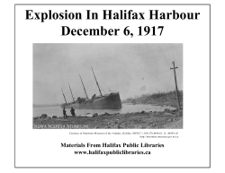 Explosion In Halifax Harbour December 6, 1917