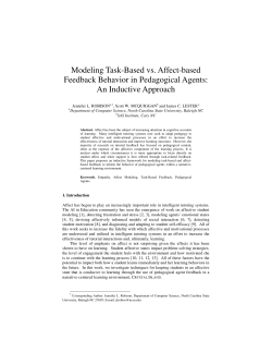 Modeling Task-Based vs. Affect-based Feedback Behavior in