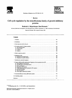 Cell cycle regulation by the retinoblastoma family of growth