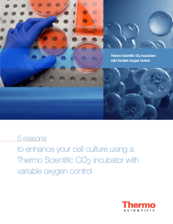 Brochure: CO2 Incubators with Variable Oxygen Control