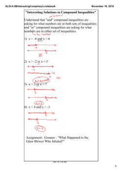 "and" compound inequalities are